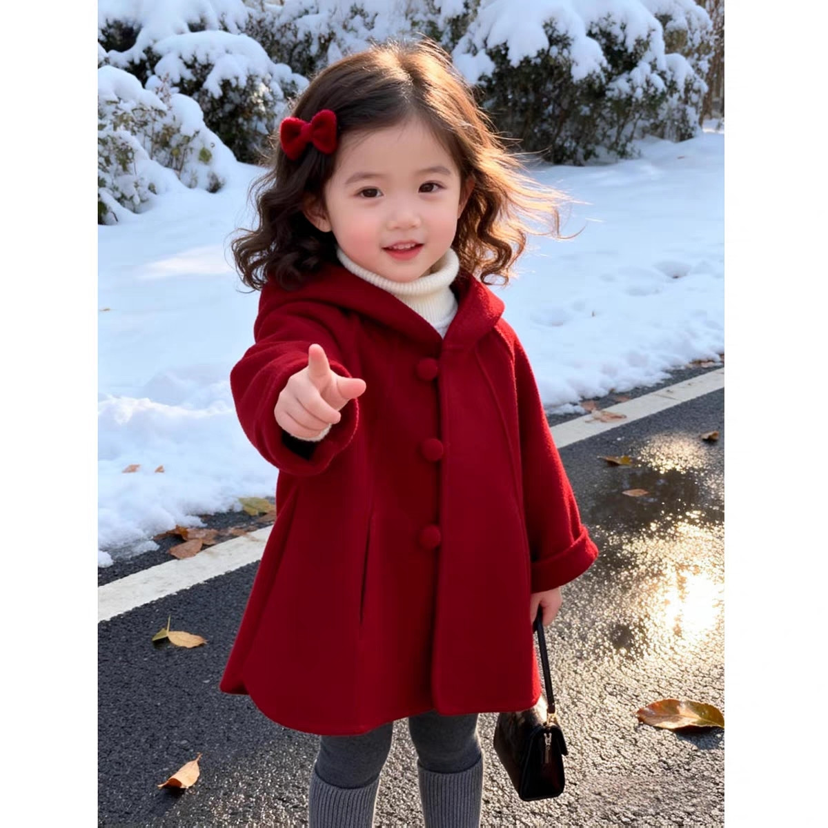 Winter Clothing Toddler - Cappotto di Lana per Bambine, Nuovo