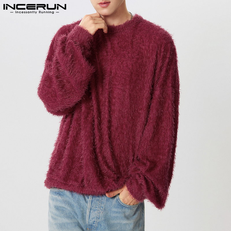Winter Clothing Colors 2026 - Maglioni INCERUN da uomo, tinta unita,
