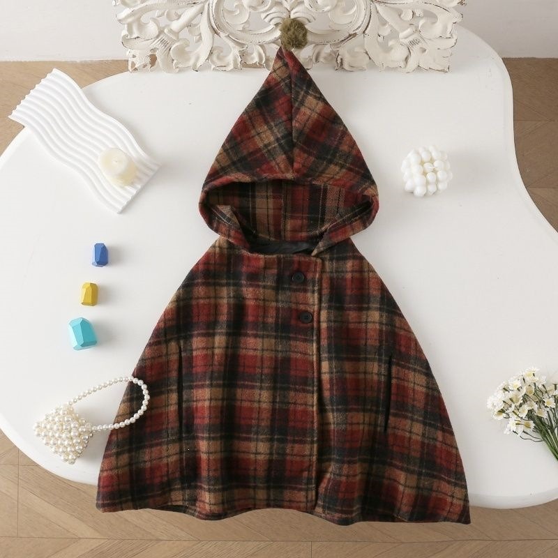 Winter Clothing Baby Girl - Mantella a Quadretti per Bambine, Cappotto