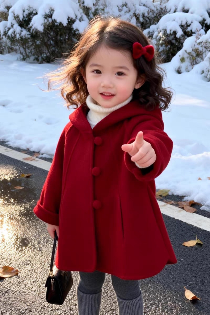 Cappotto di Lana per Bambine,  - Winter Clothing Toddler recensione e prezzo