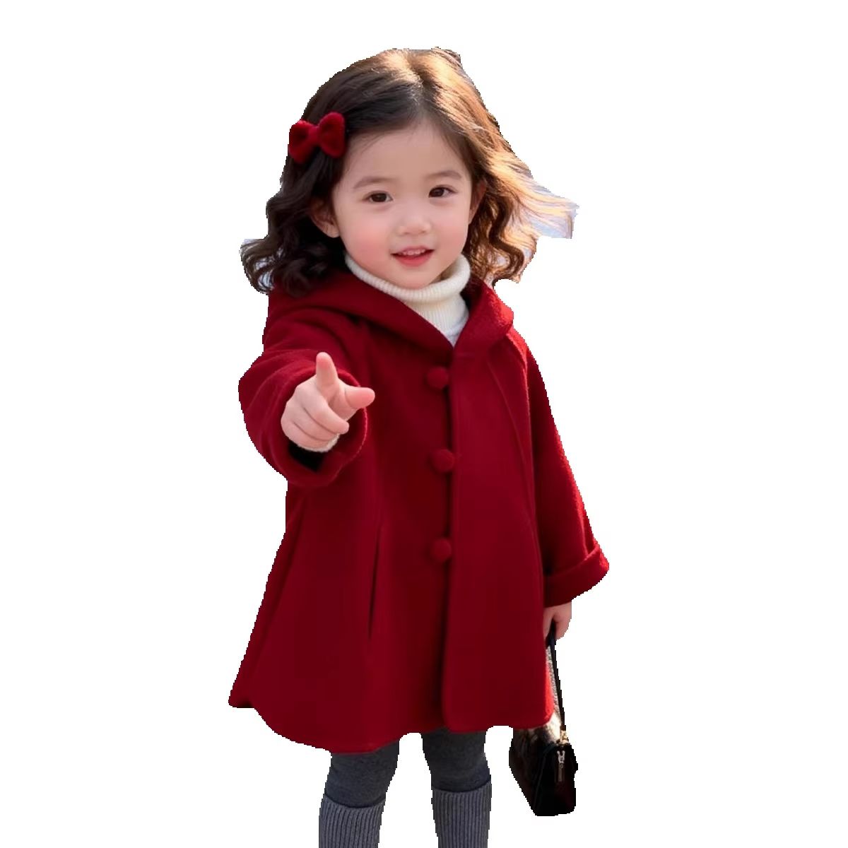 Cappotto di Lana per Bambine,  - Winter Clothing Toddler recensione e prezzo