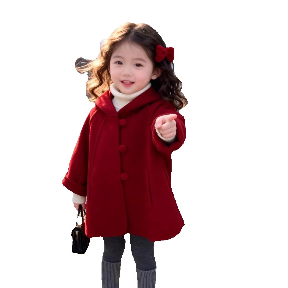 Cappotto di Lana per Bambine,  - Winter Clothing Toddler recensione e prezzo