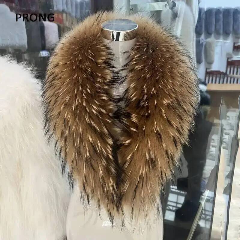 Collo di pelliccia di procione - Winter Clothing Matching recensione e prezzo